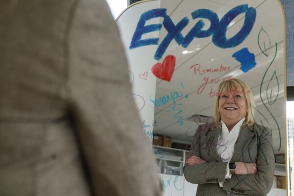 Kris Malkoski, Newell Brands segment president, at the company’s headquarters on Wednesday, Jan. 28, 2026. Malkoski oversees Graco, Sharpie, Paper Mate and other brands. (Natrice Miller/AJC)