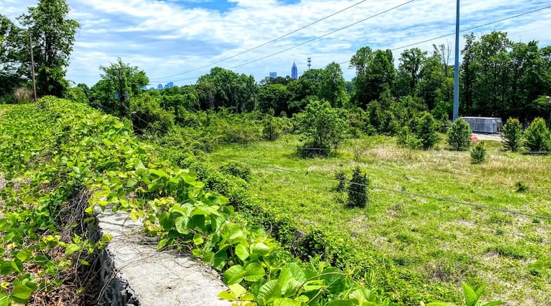 The undeveloped property at 425 Chappell Rd., which is owned by the Atlanta Beltline.