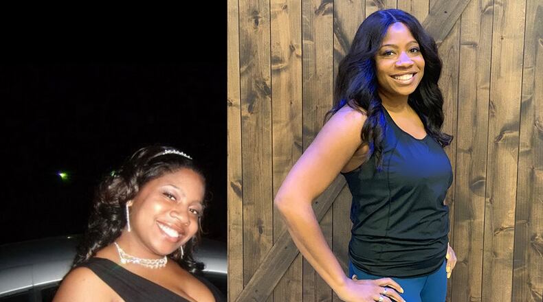 In the photo on the left, taken in 2010, Vida Robinson weighed 182 pounds. In the photo on the right, taken in November, she weighed 154 pounds. (All photos contributed by Vida Robinson)