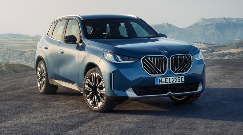 This photo provided by BMW shows the 2025 BMW X3. It offers sporty driving dynamics, advanced tech, and ample space for passengers and cargo. (Courtesy of BMW of North America via AP)