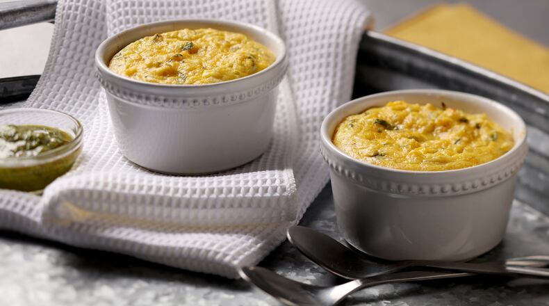 Keeping some of the corn kernels intact gives the final pudding a contrasting texture. (Michael Tercha/Chicago Tribune/TNS)