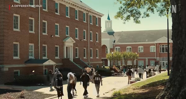 This iconic image of Morehouse college campus is used as an establishing shot in "A Different World." (Netflix)
