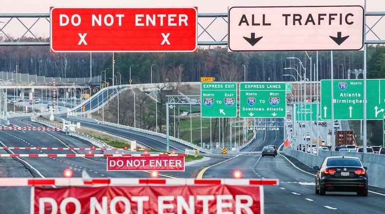 The I-75 South Metro Express Lanes in Henry County have surpassed predictions for volume. AJC file photo