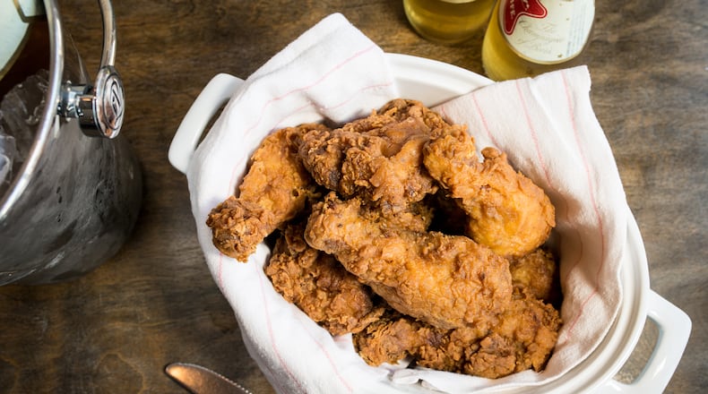 Fried Chicken and beer are featured on the menu at Mary Hoopa's House of Fried Chicken & Oysters / Photo by Mia Yakel