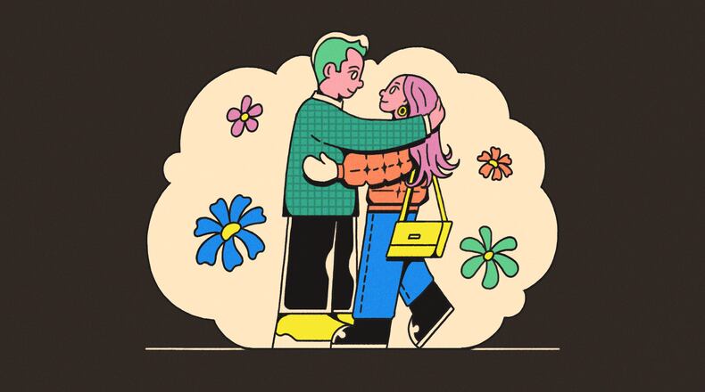 To be more mindful in your relationship, make sure you are taking time to pause and reflect on your thoughts and emotions throughout each day. (Illustration: Broly Su/AJC)