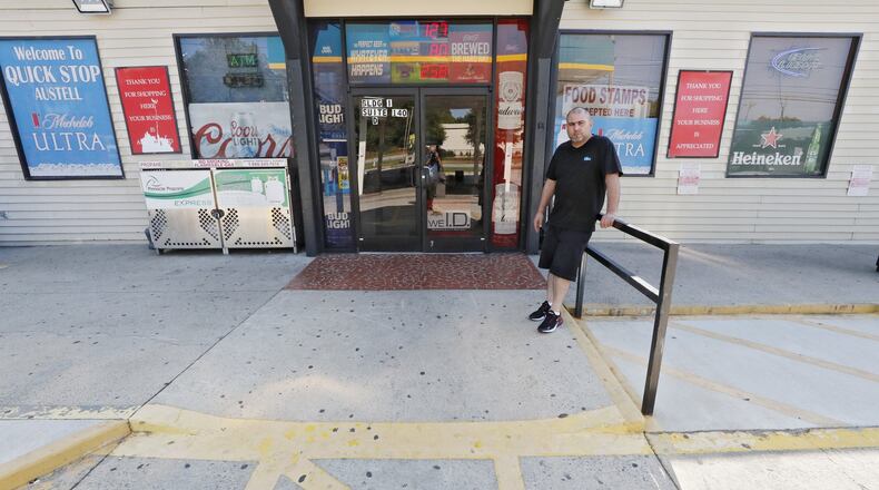 Tony Farha is the owner of a convenience store in Marietta. He had to install hand holds in the restroom and a ramp at the front of the store. He was served with an ADA lawsuit in 2017 which cost him about $15,000 to settle. The federal courts in Georgia have seen a dramatic rise in the number of lawsuits from plaintiffs claiming restaurants, convenience stores, hotels and other businesses discriminated against them by failing to accommodate their disability. BOB ANDRES / ROBERT.ANDRES@AJC.COM