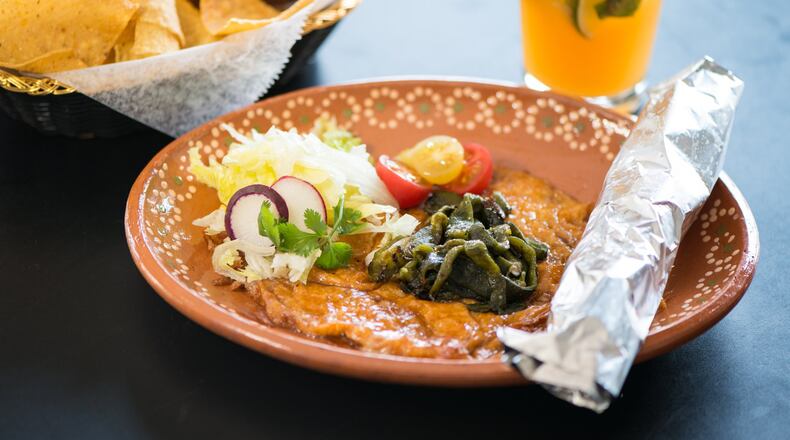ATL Taco Chicharron De Queso, rajas and flour tortillas. Photo credit- Mia Yakel.