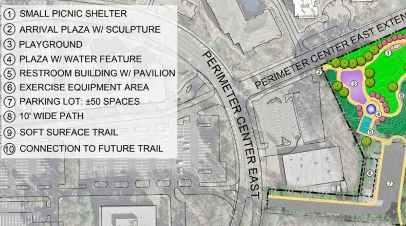 A preliminary design for the park.