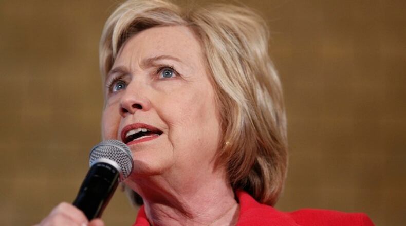 emocratic presidential candidate Hillary Clinton at a campaign event in Bowling Green, Kentucky, U.S., on Monday, May 16, 2016. Clinton largely has replaced President Obama as the poster child for firearms sales after making gun control a central plank of her campaign. MUST CREDIT: Bloomberg photo by Luke Sharrett.