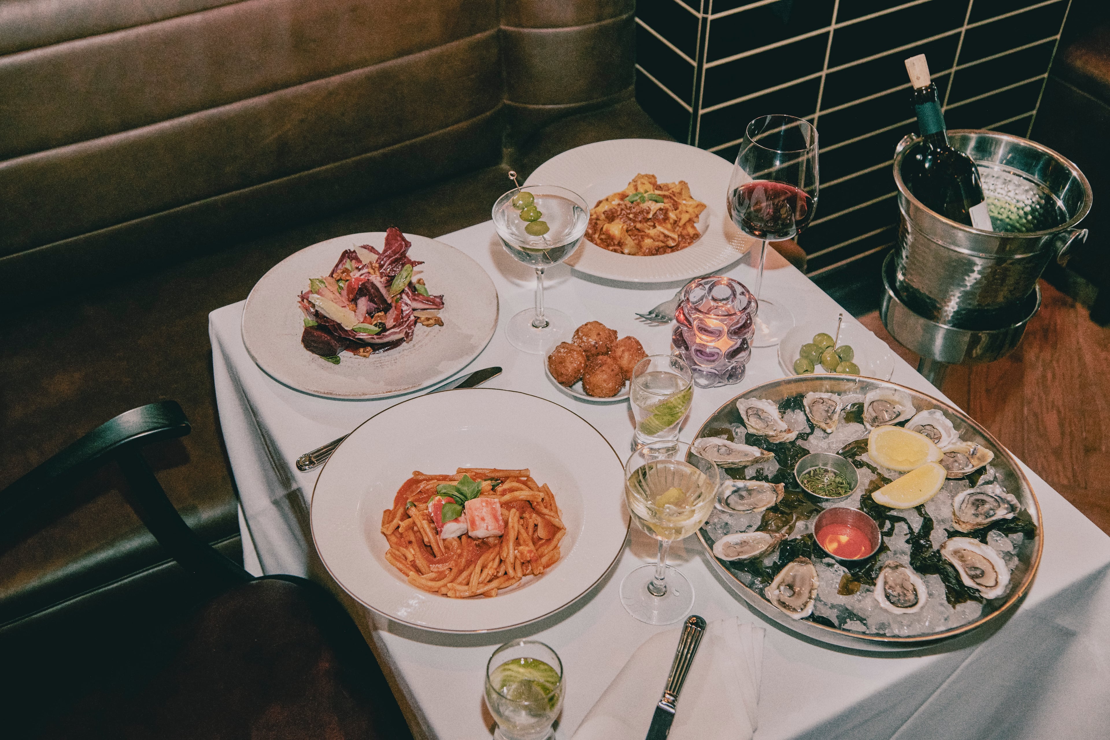 Italian steakhouse Il Premio inside the Forth Hotel in Atlanta's Old Fourth Ward neighborhood features a menu of pastas, steaks and seafood, and an extensive wine list. (Courtesy of Emily Dorio)