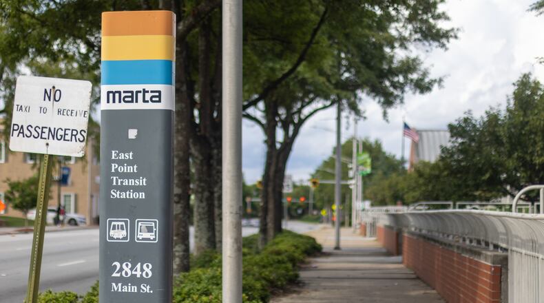 FILE: MARTA Station sign in East Point