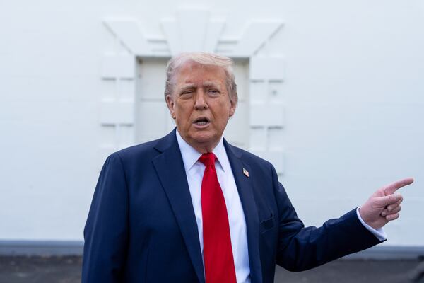President Donald Trump speaks with reporters at the White House, Wednesday, April 23, 2025, in Washington. (AP Photo/Alex Brandon)