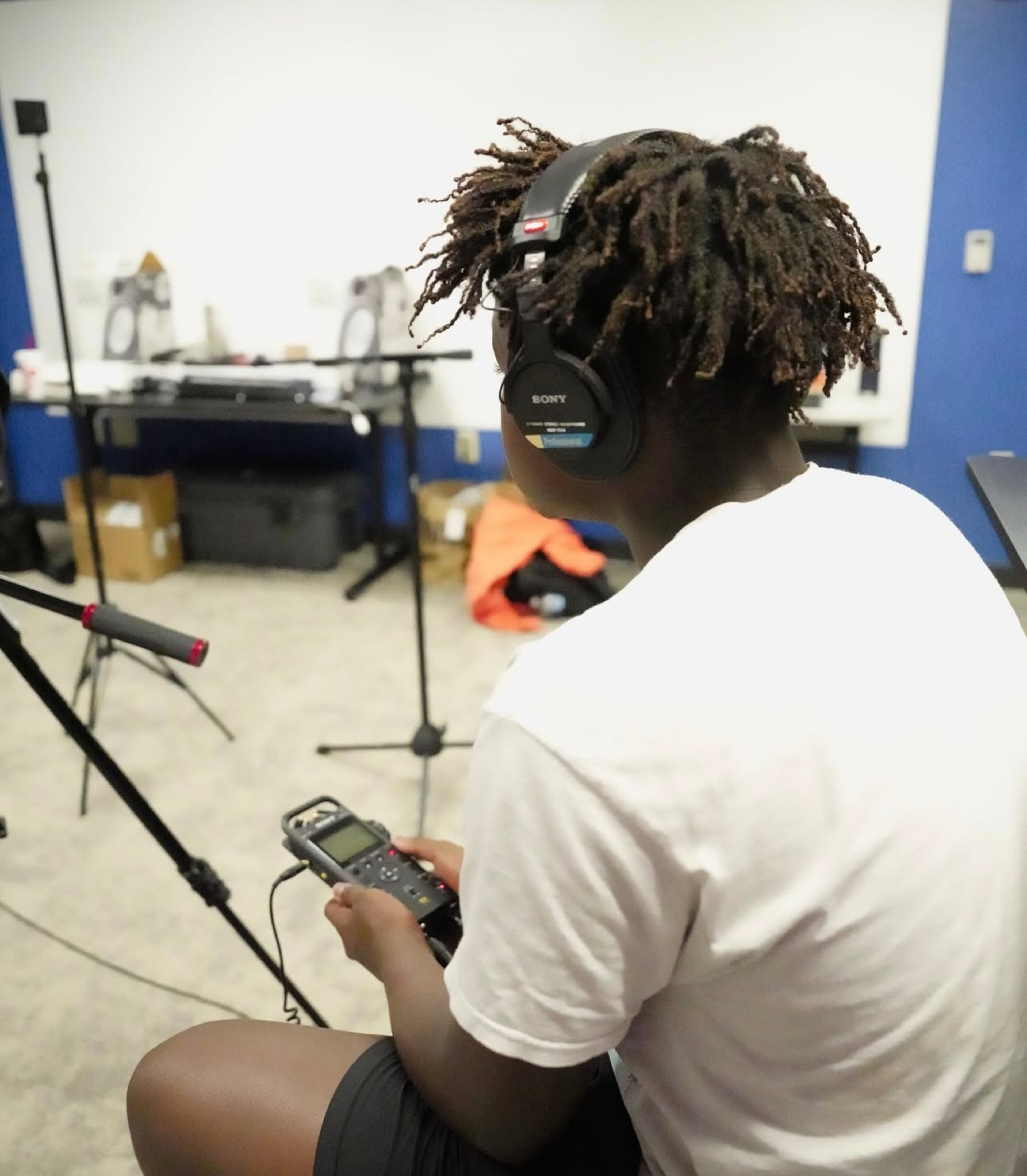 In January, the mass media class received a Sony Create Action grant worth $100,000 to continue storytelling projects about social justice issues. (Courtesy of The 411 Brand)