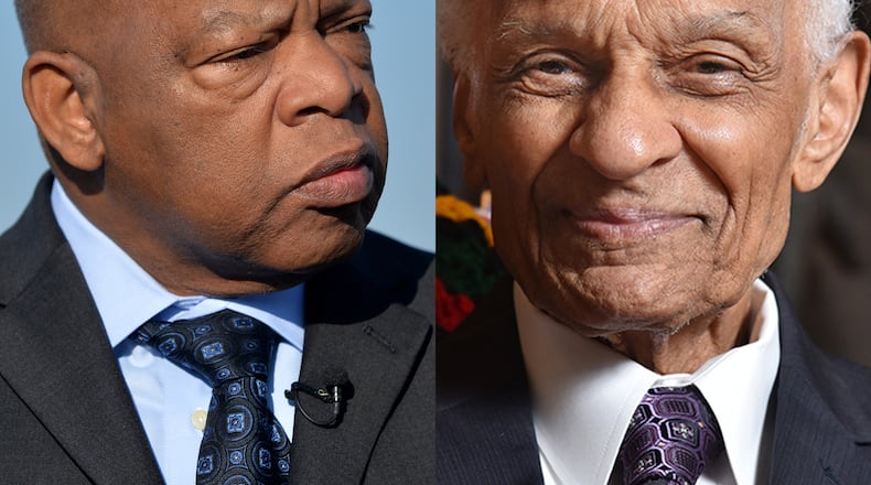 The late Congressman John Lewis of Georgia and the Rev. C.T. Vivian. (File photos)