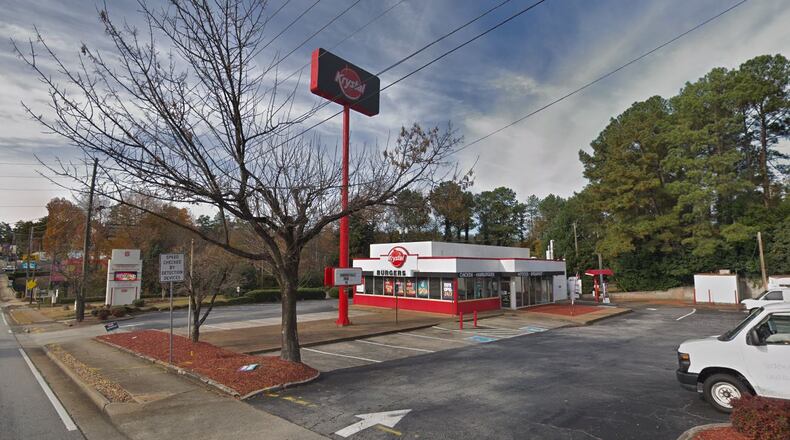Just past the Krystal is the trailhead for the Peachtree Creek Greenway.