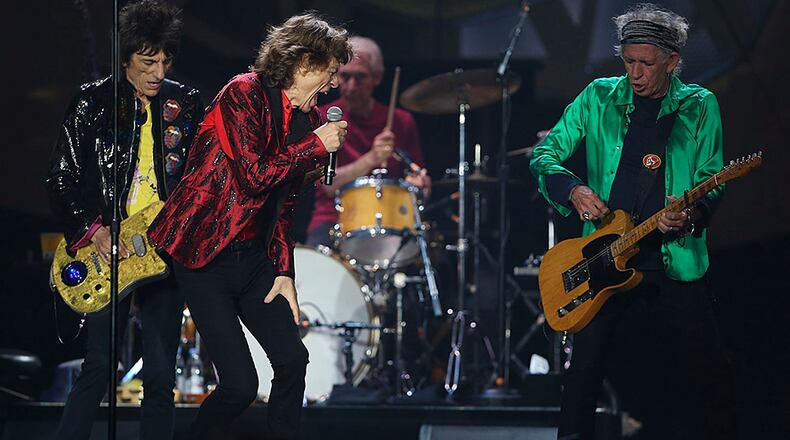 Mick Jagger and the Rolling Stones perform at TCF Bank Stadium, Wednesday, June 3, 2015, in Minneapolis. (Jeff Wheeler/Star Tribune via AP)