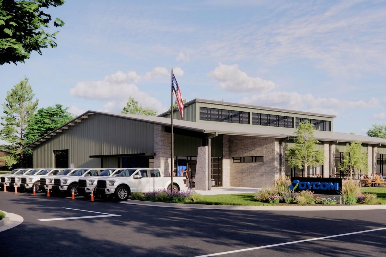 This is a rendering of a planned Dycom workforce training center slated to come to Monroe. The facility will specialize in digital infrastructure and data centers jobs. (Courtesy of Dycom Industries)