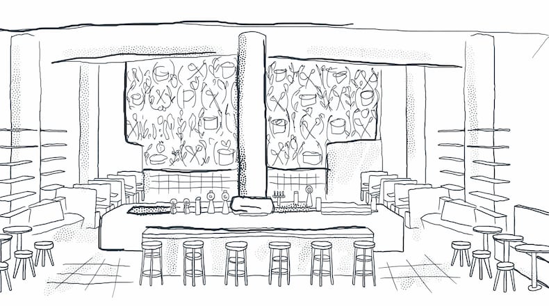 Rendering of Pancake Social at Ponce City Market