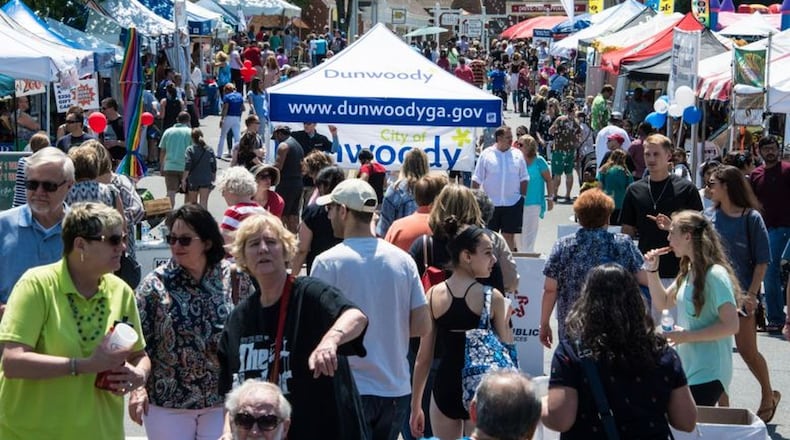 This a photo from a previous Dunwoody Art Festival, which attracted about 60,000 visitors with art, music, food and fun for kids. Photo: courtesy Dunwoody Art Festival