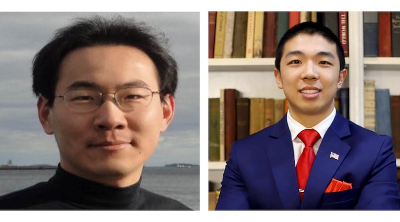 U.S. marshals are seeking Quinxuan Pan (left), a person of interest in the case surrounding the murder of Yale student Kevin Jiang (right). Pan is believed to be in the Atlanta area.