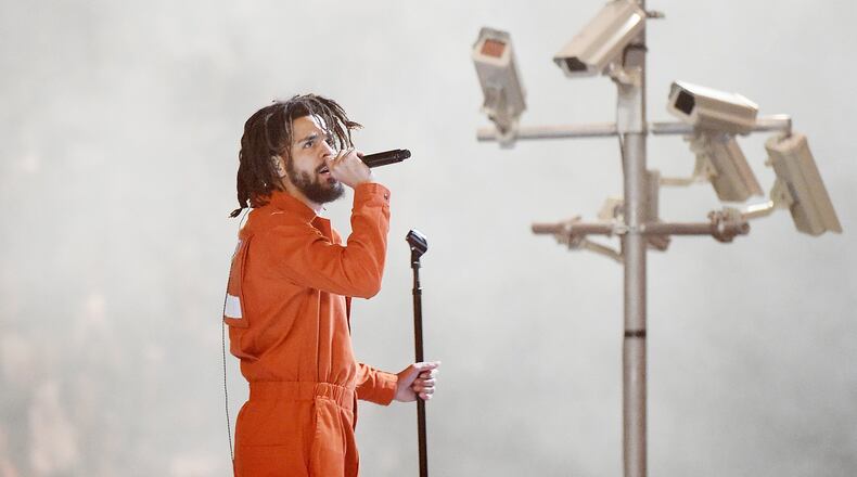 J. Cole brings his passionate songs to Infinite Energy Arena on Aug. 11. Photo: Getty Images