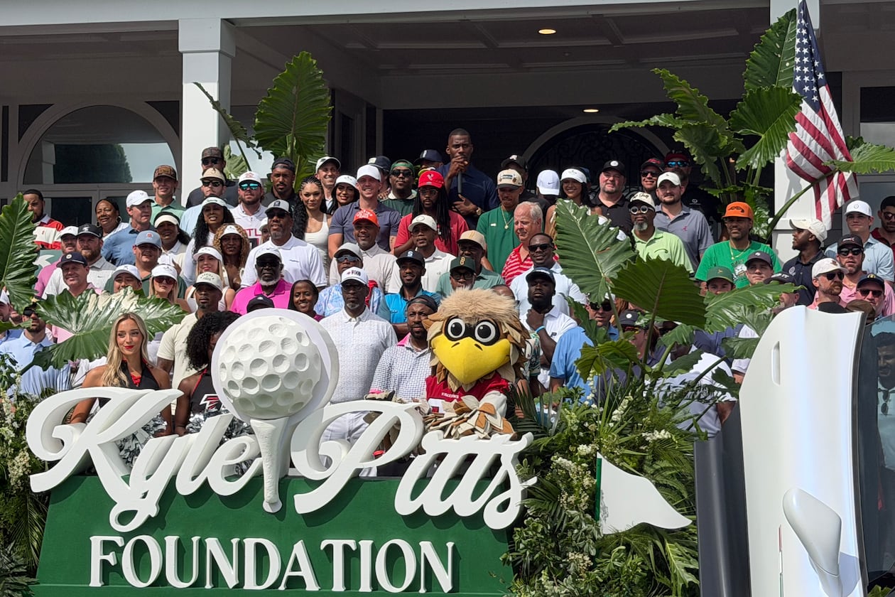 The Kyle Pitts Foundation holds its fifth annual charity golf tournament Tuesday, July 21, 2026, at the Legends course at Chateau Elan in Braselton. (Daniel Flick/AJC)