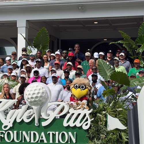 The Kyle Pitts Foundation holds its fifth annual charity golf tournament Tuesday, July 21, 2026, at the Legends course at Chateau Elan in Braselton. (Daniel Flick/AJC)
