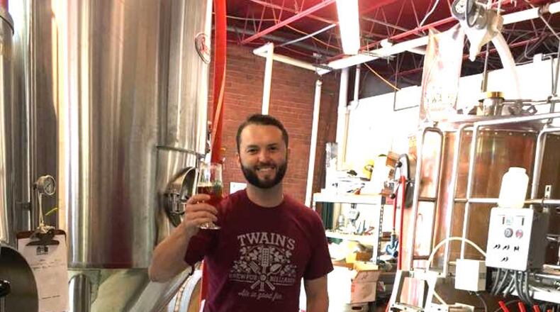 Brewer Chase Medlin at Twain's Brewpub in Decatur.