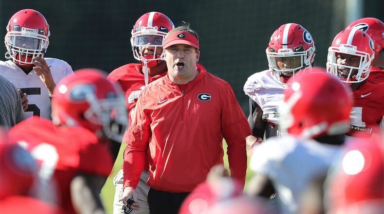 Georgia coach Kirby Smart and the Bulldogs are set to open preseason camp on Monday, Aug. 17, 2020. (Curtis Compton/ccompton@ajc.com)