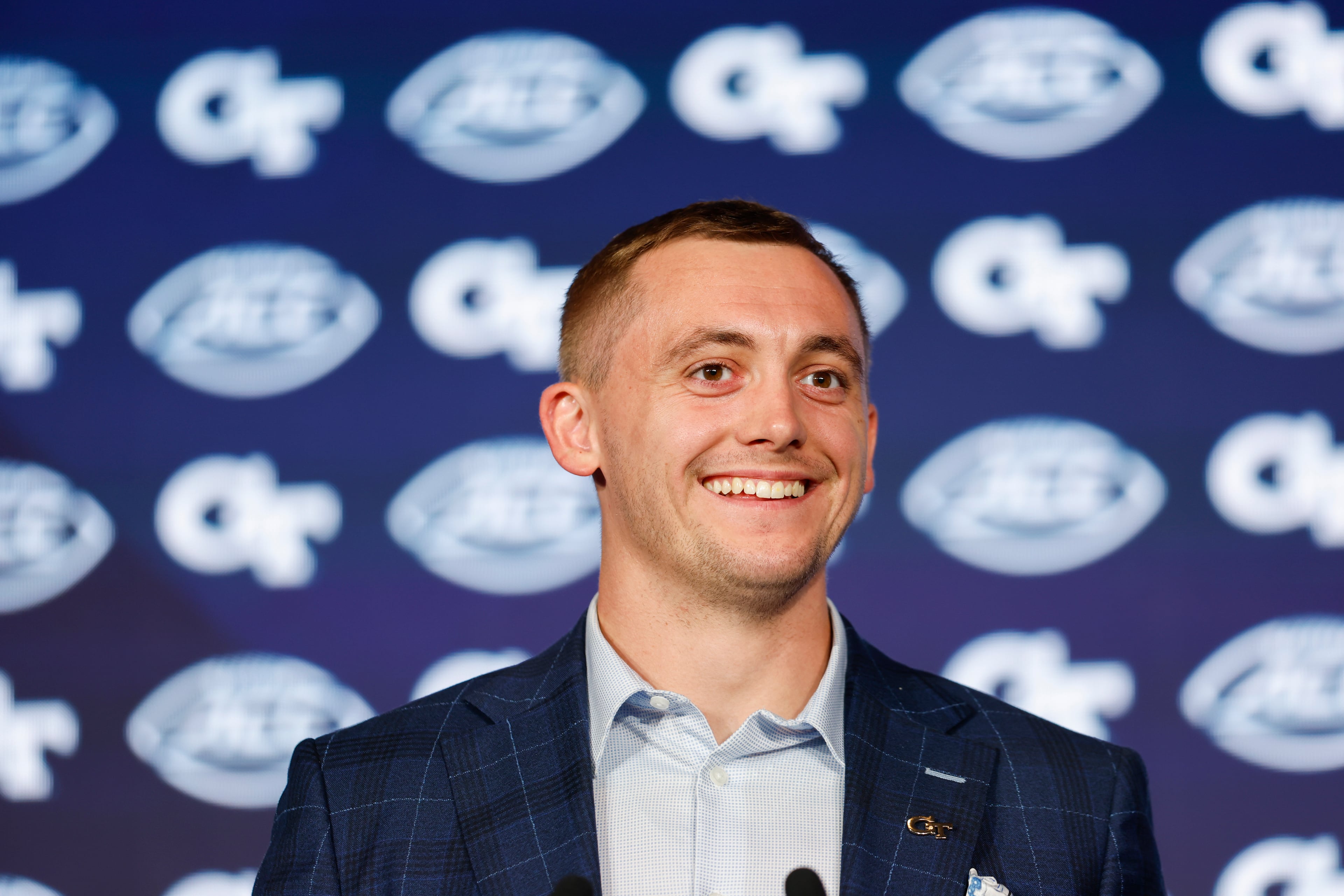 On Tuesday, Haynes King will lead the Jackets onto the practice field for what will be his last first day of preseason camp. (Nell Redmond/ACC)