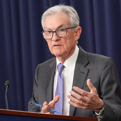 Federal Reserve Chair Jerome Powell speaks at the Federal Reserve, Wednesday, Dec. 10, 2025, in Washington. (AP Photo/Jacquelyn Martin)