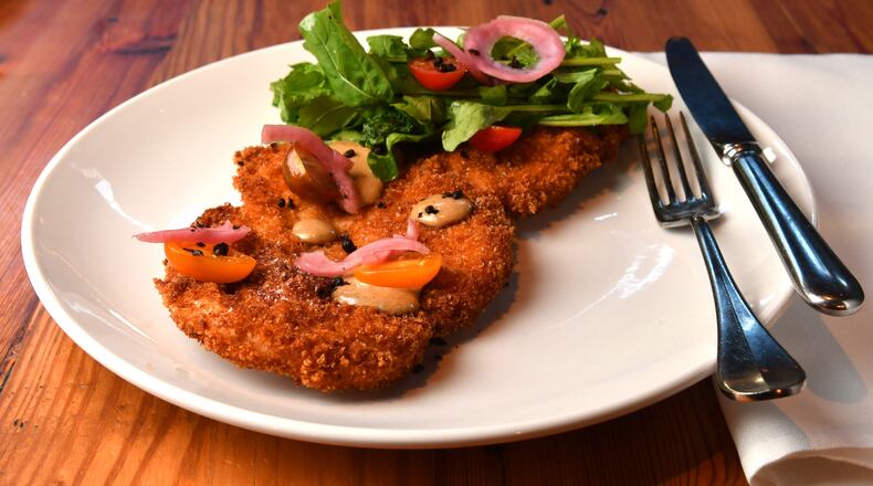 221201 Atlanta, Ga: Chicken Milanese from Ecco, in Buckhead. For 122222menu. (CHRIS HUNT FOR THE ATLANTA JOURNAL-CONSTITUTION)