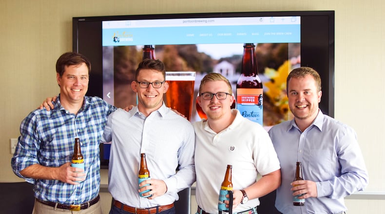The original Pontoon Brewing partners, Chris Irby, Marcus Powers, Sean O’Keefe, Wesley Budd. Courtesy of Pontoon Brewing Co.