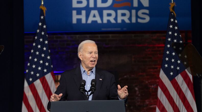 President Joe Biden will meet Saturday with Black voters at a Black-owned small business in Atlanta. (Steve Schaefer steve.schaefer@ajc.com)