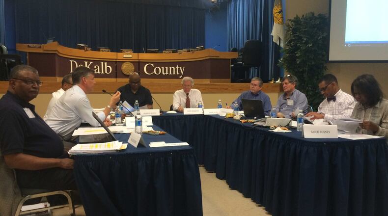 The DeKalb SPLOST Citizen Advisory Committee set road repaving as their top priority for how a proposed sales tax should be spent during a meeting Wednesday, April 27, 2016. MARK NIESSE / MARK.NIESSE@AJC.COM