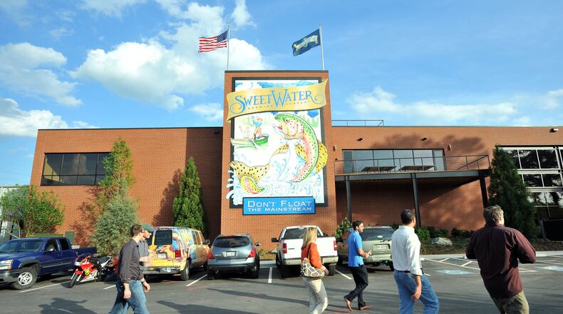 SweetWater Brewing is located near the stretch of I-85 that is shut down. Hyosub Shin, hshin@ajc.com