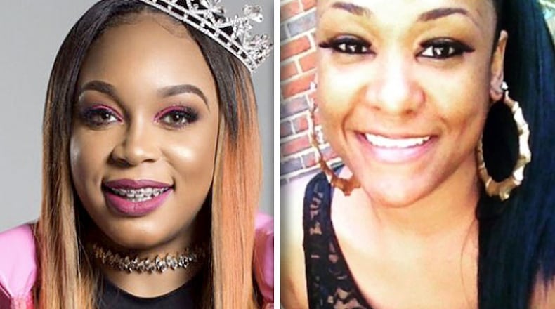 Alexis Reed (left) and Tyneshia Shelby were found shot to death hours apart, according to College Park and Clayton County police.