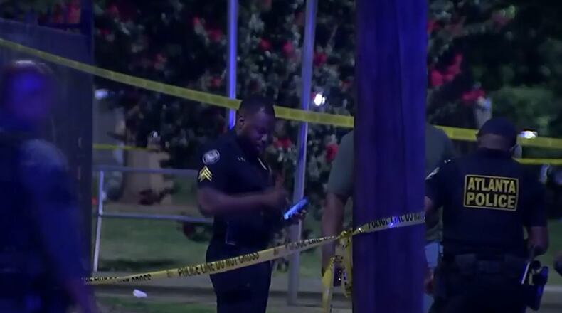 Police were at the scene of a shooting in Mechanicsville on Saturday night. It was the second straight year that gunfire surrounded an annual community event in the southwest Atlanta neighborhood, police said.