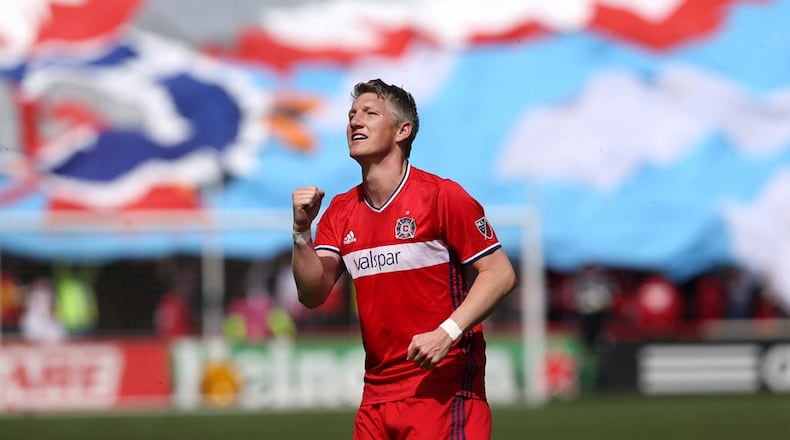 Bastian Schweinsteiger plays the little-used position of sweeper for Chicago.