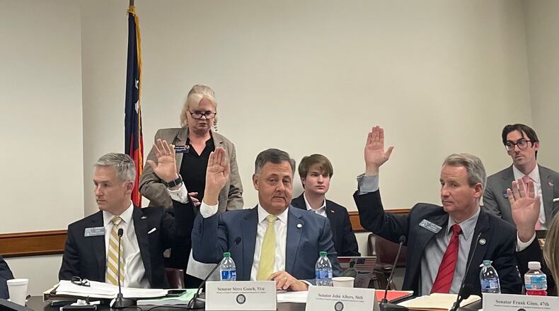 Two Republican state senators voted with Democrats in the Regulated Industries Committee in favor of a bill to fully expand Medicaid in Georgia. The bill failed to advance on a 7-7 vote, but it indicates some Republicans are wavering in their opposition to full expansion of the state-federal health care program for the poor and disabled. AJC/Michelle Baruchman