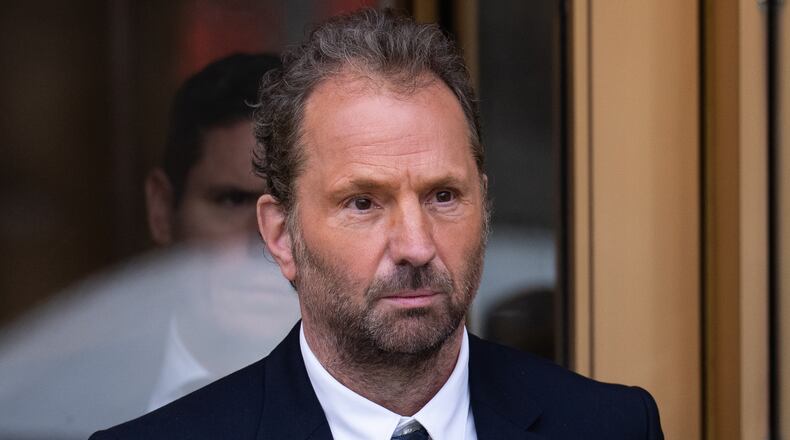 Michael Rapino, chief executive officer of Live Nation Entertainment, leaves Manhattan federal court in New York, on Thursday, March 19, 2026. (AP Photo/Adam Gray)