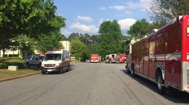 Two workers were taken to a hospital during a hazmat situation. (Credit: Channel 2 Action News)
