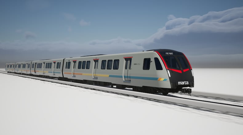 MARTA announced Wednesday that its customers had chosen this "minimalist" design for its new rail cars, which will begin arriving next year.