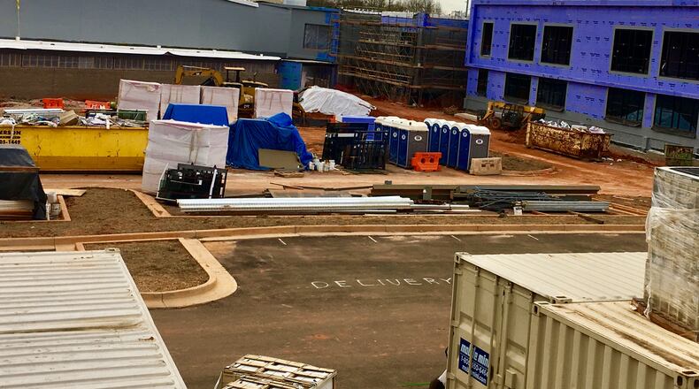 A rear view of the new upper elementary school on Decatur’s Talley Street. Scheduled to open in July, this is the final project financed by a 2015 General Obligation Bond. With a new facilities plan likely coming this year, a major priority will be building a new Early Childhood Learning Center on East Trinity Place. Bill Banks for the AJC