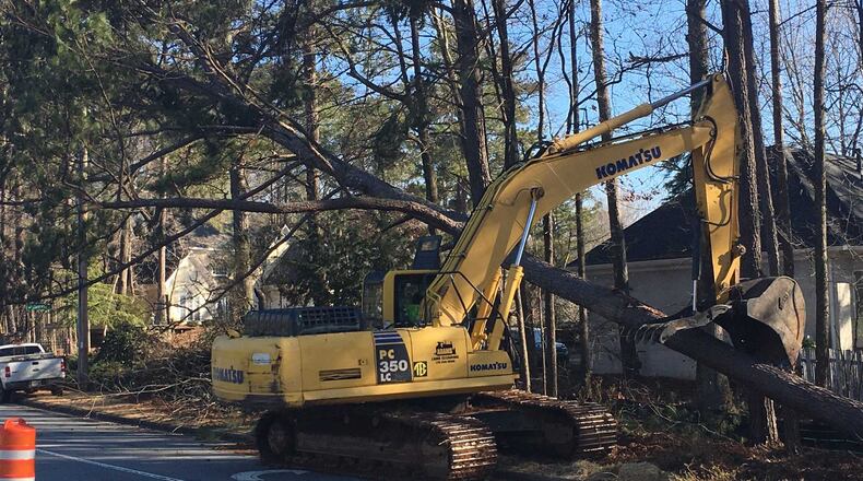 Construction of a new roundabout near Cheatham Hill Elementary School is underway at John Ward and Irwin roads.