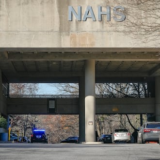 Police respond to North Atlanta High School after a student was injured in an altercation with another student Friday, Dec, 12, 2025. (Ben Hendren for the AJC)