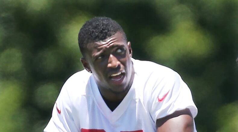 Falcons safety Keanu Neal during an OTA day on Tuesday, June 7, 2016, in Flowery Branch. Curtis Compton / ccompton@ajc.com