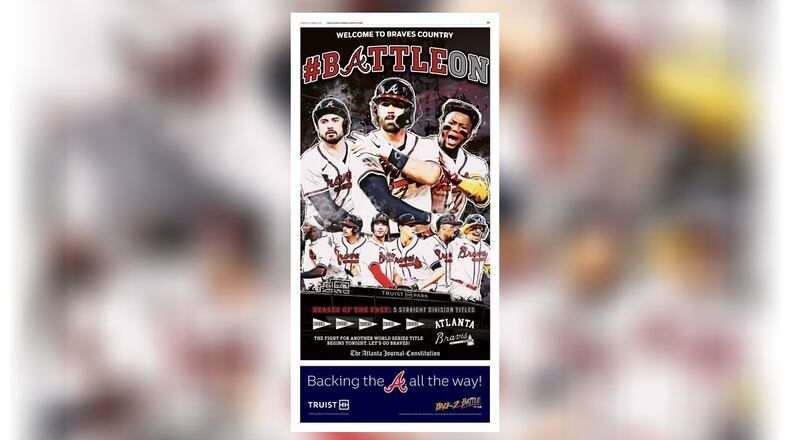 Each gameday throughout the playoffs, the AJC will publish a special keepsake poster. The first poster appears inside Tuesday's newspaper. Each poster is suitable for framing – and the perfect way to kick off the excitement.