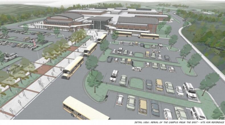 A rendering of the new Crabapple Middle School in Roswell. Image from: Fulton County Schools
