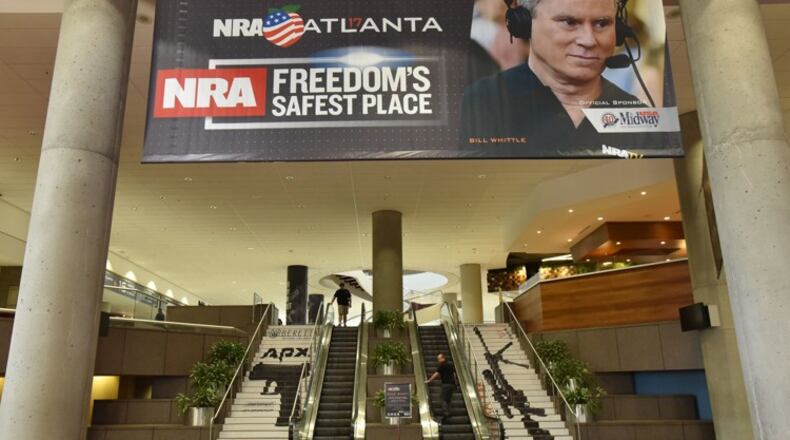 Atlanta hosted the 2017 NRA convention. AJC photo: Hyosub Shin